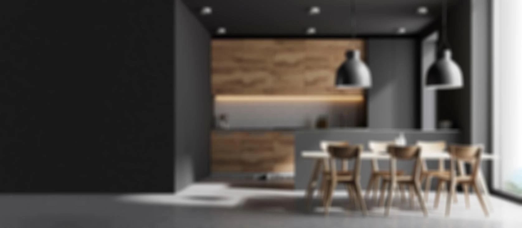 Ambiente contemporâneo com acabamento em destaque